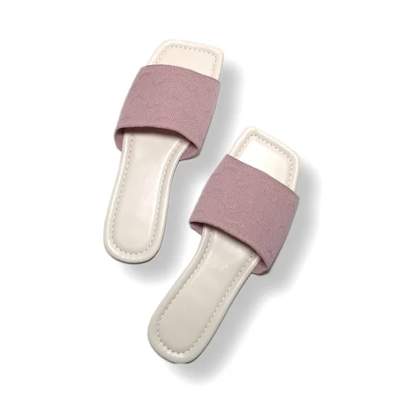 Sandals Women Shoes Slip-On Lightweight Casual Vacation Stretch Pink Shoes 7.5 - Picture 1 of 14
